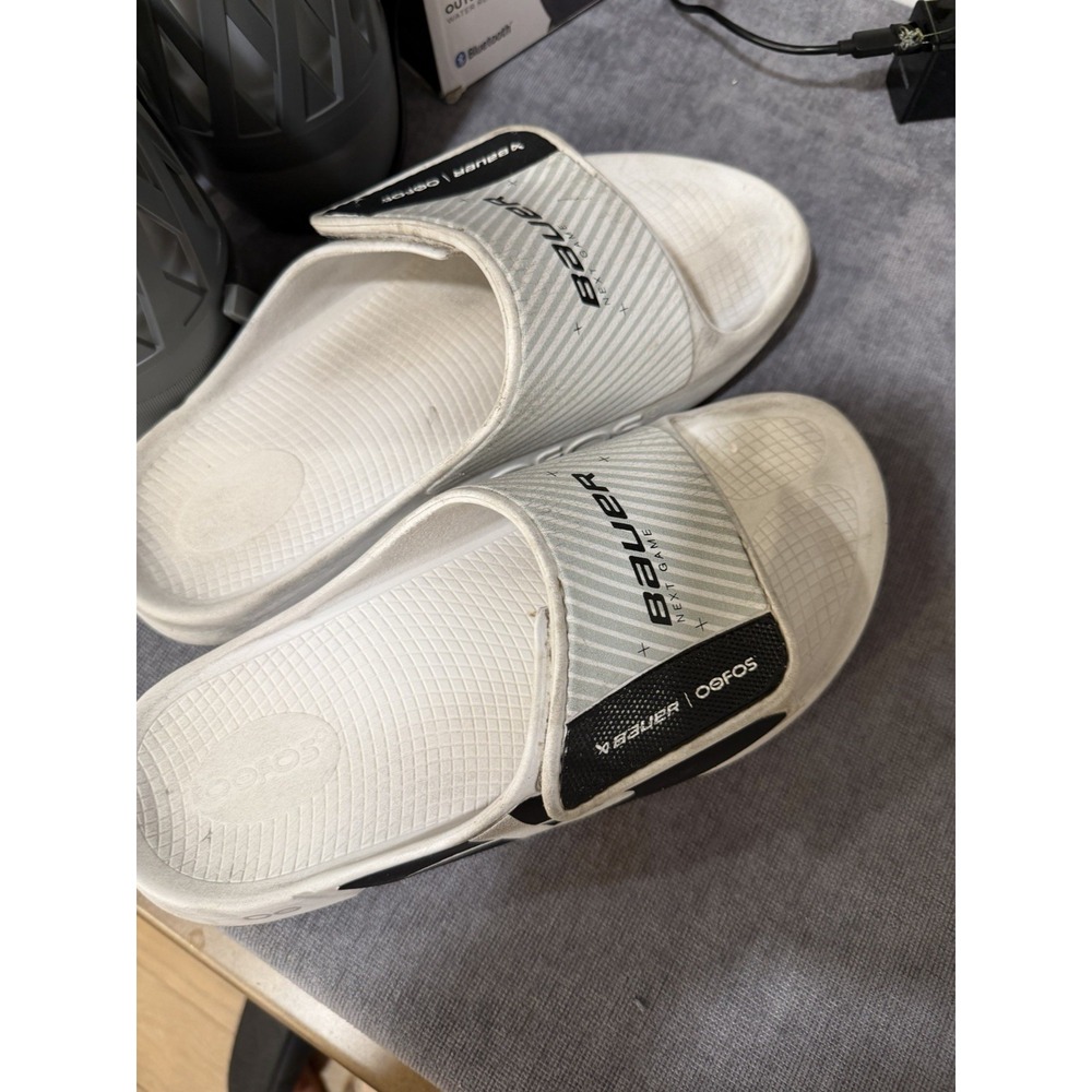 Bauer Oofos Sport Flex Slide Sandals M10 / W12 Used, Worn